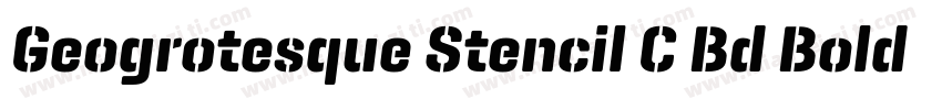 Geogrotesque Stencil C Bd Bold字体转换